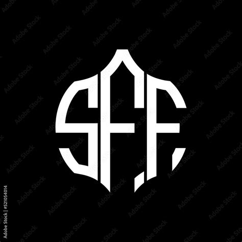 sff letter logo sff  black background vector image sff monogram