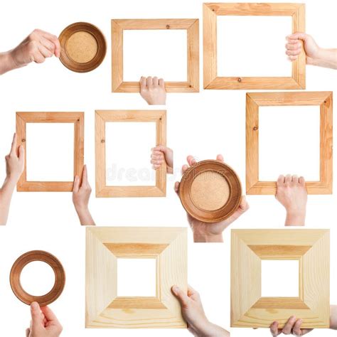 Set Of Female Hands Holding Frames Stock Photo Image Of Abstract