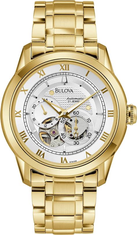 Bulova Classic Sutton Reloj automático de 4 manos para hombre esfera