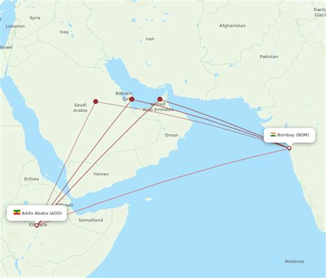 All Flight Routes From Addis Ababa To Mumbai ADD To BOM Flight Routes