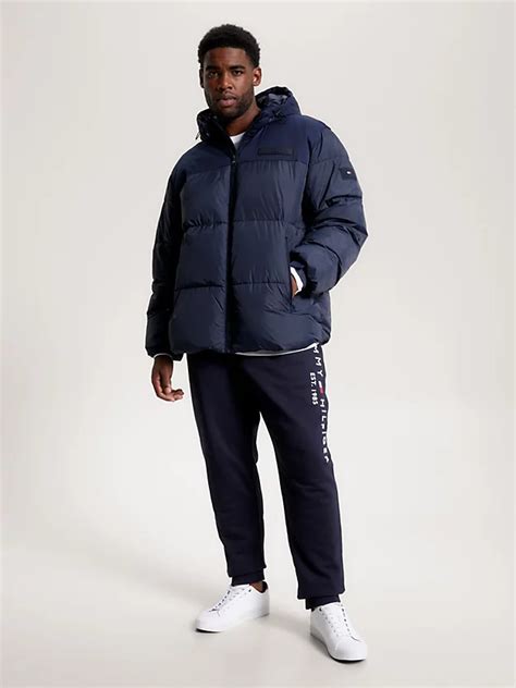 Plus Th Warm New York Puffer Jacke Mit Kapuze Blau Tommy Hilfiger