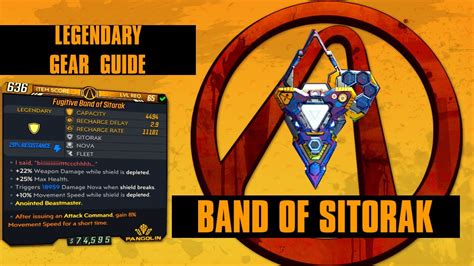 Borderlands 3 Band Of Sitorak Legendary Gear Guide YouTube