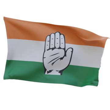 Congress Flag Waving With Pole Transparent Congress Flag Waving