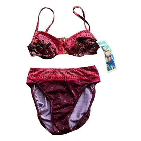 Vintage Boho High Waisted Bikini Swimsuit Pieces Depop