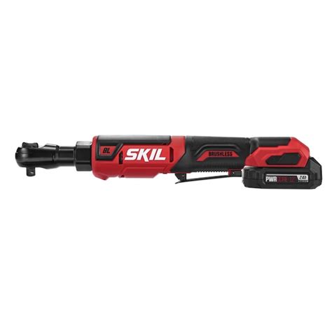 Skil Pwr Core 12 Volt Variable Brushless 38 In Drive Cordless Ratchet Wrench Battery And