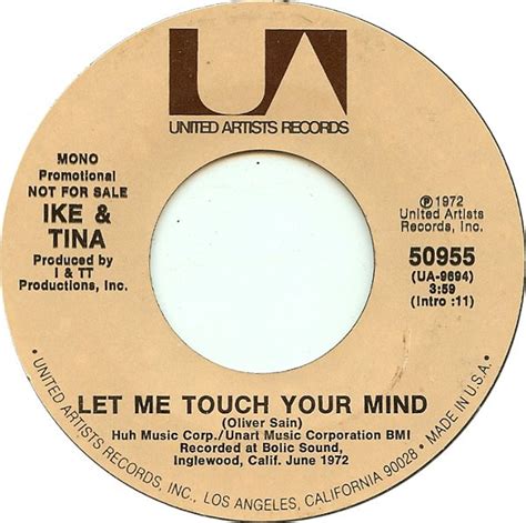 Ike Tina Turner Let Me Touch Your Mind 1972 Vinyl Discogs