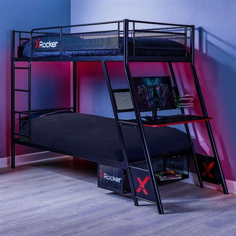 X Rocker Armada Gaming Bunk Bed With Desk