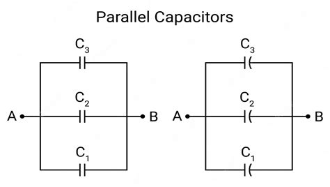 Premium Vector Capacitor In Parallel Connection Parallel Circuit Electric Circuit Physics