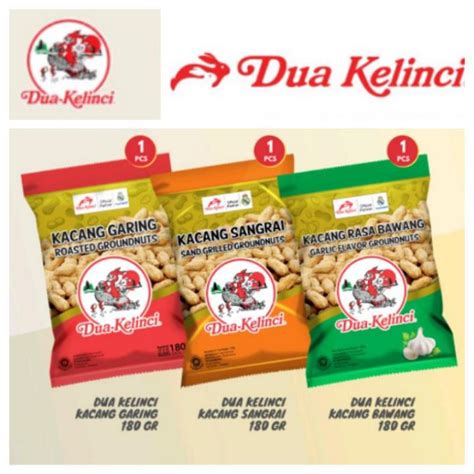 Jual Dua Kelinci Kacang Kulit Kacang Garing Sangrai RASA Bawang