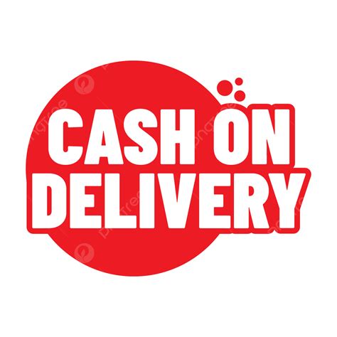 Red Cash On Delivery Label Vector Red Cash On Delivery Label Png And