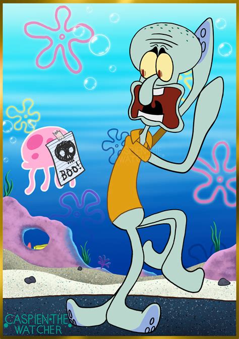 A Scared Squidward By Caspienthewatcher On Deviantart