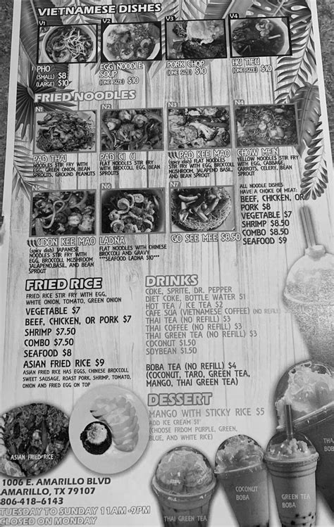 Amarillo Menu Easy To Read Restaurant Menus For Amarillo And Canyon