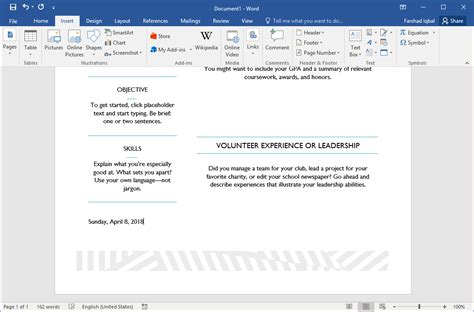 Create A Word Document With Self Updating Date And Time Stamp