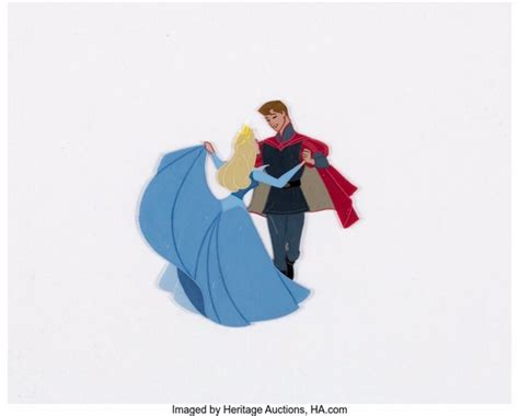 Sleeping Beauty Princess Aurora And Prince Phillip Production Cel Walt Disney 1959 By Walt