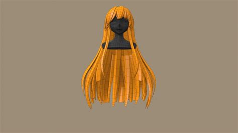 Hair girl anime 3D model - TurboSquid 1681944