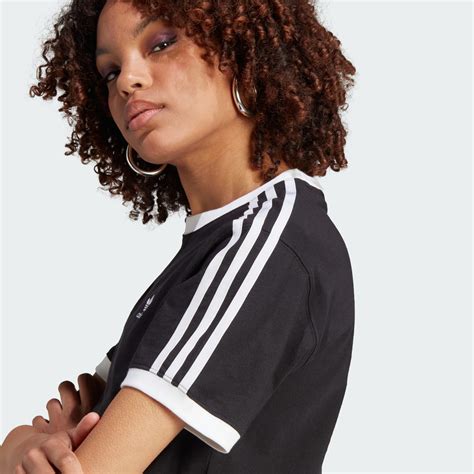 Women S Clothing Adicolor Classics 3 Stripes Tee Black Adidas Kuwait