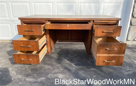 Pick Your Color Large Mid Century Jofco Jasper Executive Desk Etsy