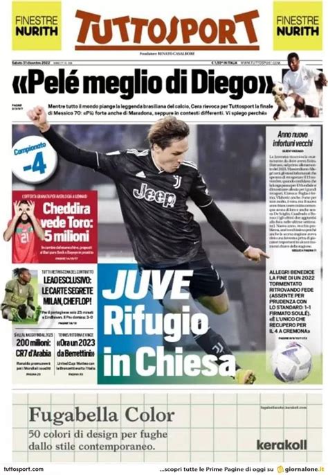 RASSEGNA STAMPA Le Prime Pagine Dei Quotidiani