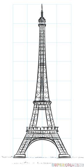 Como Desenhar A Torre Eiffel Tutorial De Desenho Passo A Passo