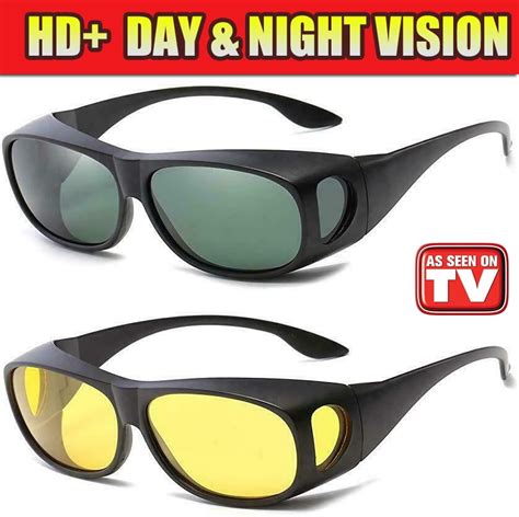 Hd Vision Wrap Around Sunglasses Set Of 2 Day Night Sunglasses As Seen