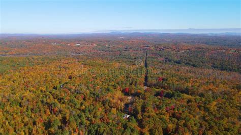 Chichester Town Landscape Aerial View Chichester NH USA Stock Video