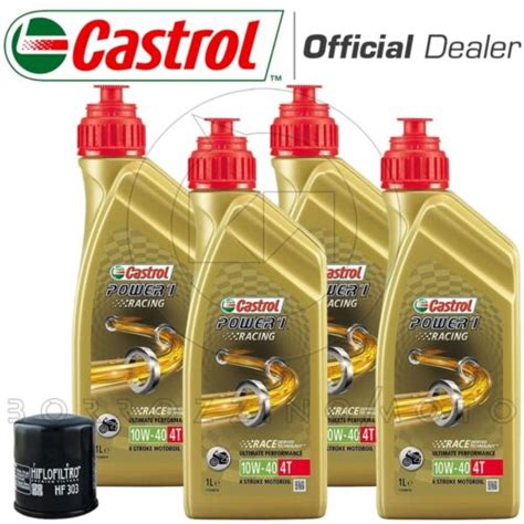 TAGLIANDO 4 LT OLIO CASTROL POWER 1 RACING 10W40 FILTRO HONDA PC 800