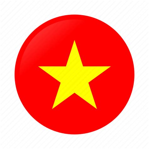 Circle Country Flag National Vietnam Vietnam Flag Icon