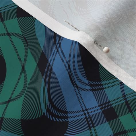 crazy tartan 3 (warped Black Watch) Fabric | Spoonflower