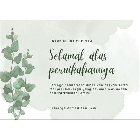 Jual Kartu Ucapan Untuk Pernikahan Atau Untuk Mempelai Shopee Indonesia