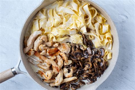 Chicken Mushroom Fettuccine Alfredo Momsdish