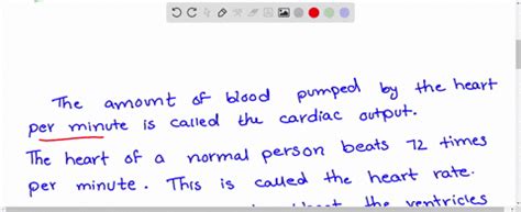 Solved Cardiac Output Co Is Used To Measure The Efficiency Of The