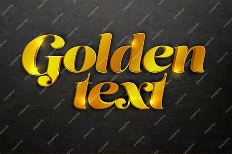 Premium Psd Golden 3d Text Effect Style Mockup