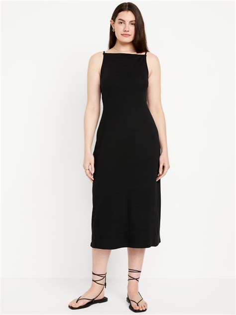 Sleeveless Rib Knit Midi Dress Old Navy