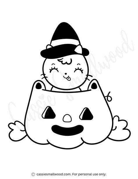 Easy Pumpkin Coloring Page Cassie Smallwood