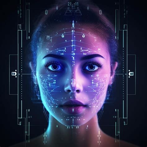 Premium Ai Image Biometrics Concept Facial Recognition System