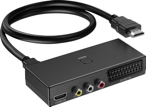 Aifhdauf Convertisseur P Ritel Vers Hdmi Rca Vers Hdmi Commutateur