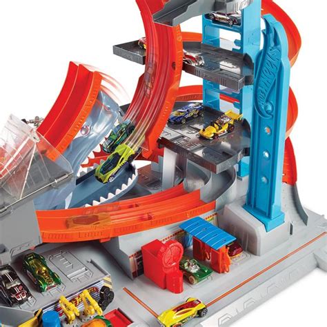 Hot Wheels City Mega Gara Rekina Du Y Zestaw Do Zabawy Parking Ftb