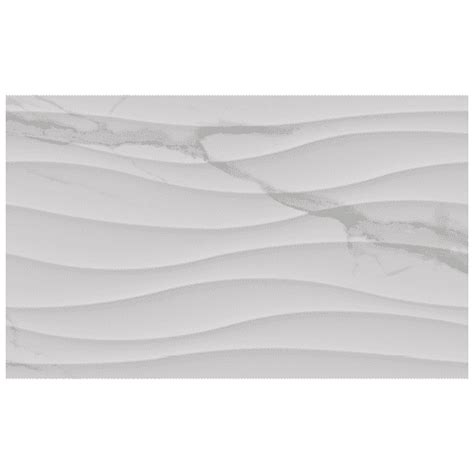 Atrium Portifino Wave Pure White Gloss Textured Wall Tile - EMC Tiles