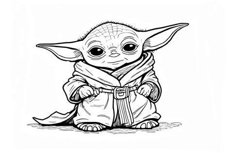 Kolorowanka Z Baby Yoda Do Druku NoweKolorowanki Pl