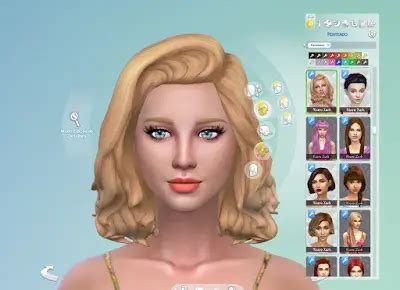 Mystufforigin Francesca Hair Version Sims Hairs