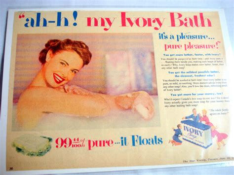 1953 Ivory Soap Color Ad Ah H My Ivory Bath Its A Pleasure Pure Pleasure Soap And Detergent