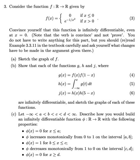 3 Consider The Function F R → R Given By 0 F X If X