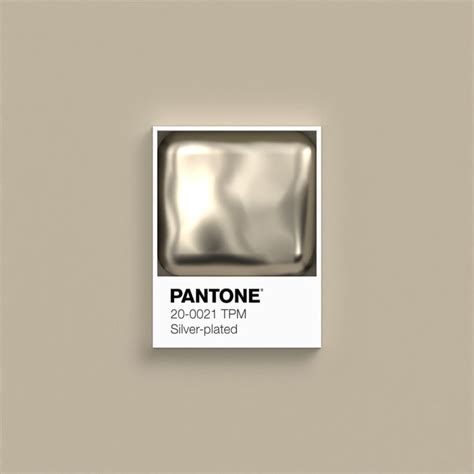 Pantone 20 0021 Tpm Silver Plated Metallic Shimmers Color Swatch In