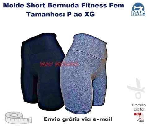 Molde Modelagem Shorts Fitness Academia Feminino Elo