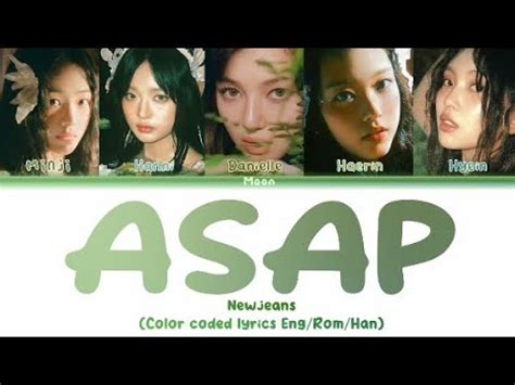 Newjeans Asap Lyrics Color Coded Lyrics Youtube