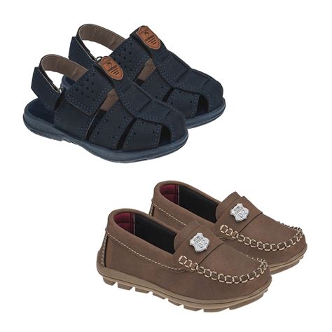 Kit Sapato Mocassim Infantil Masculino Sandalia Infantil Masculina