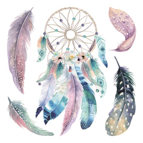 Sticker M Watercolour Dreamcatcher X Cm Aquarell Traumf Nger