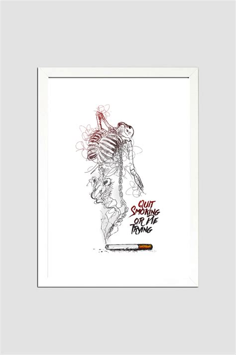 A4 ‘smoking Kills Poster With 6 Color Frame Choices Bold Anti