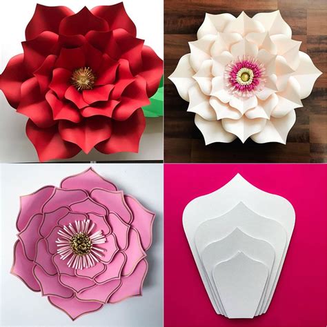 Gigantes Moldes De Flores De Papel Para Imprimir Gratis Nbkomputer