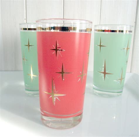 Atomic Starburst Glasses Circa Mid Century Modern